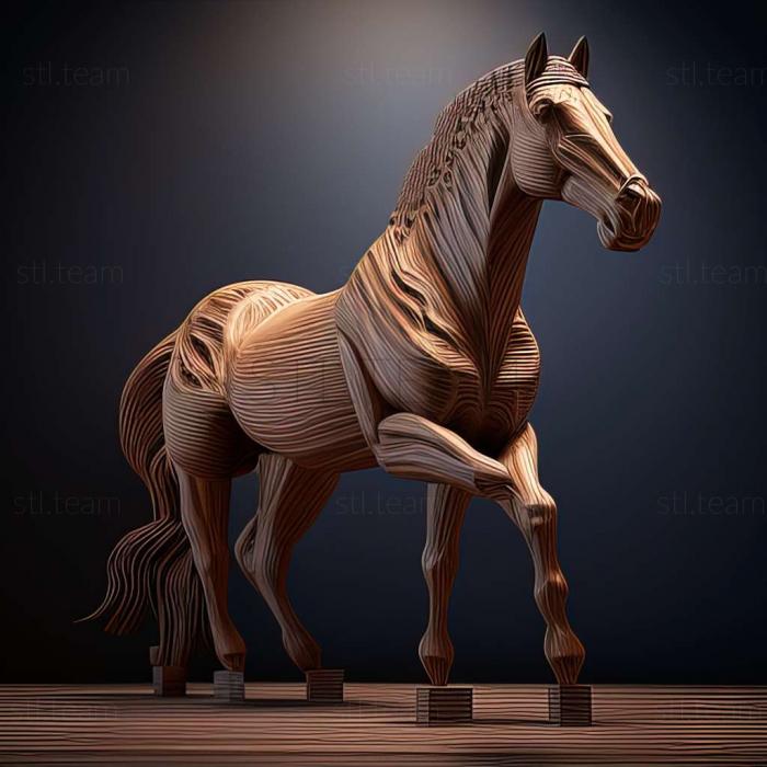 3D model Secretariat horse famous animal (STL)